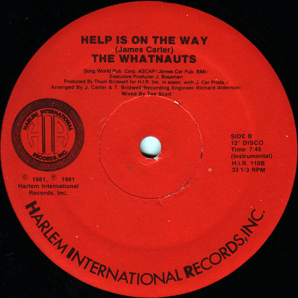 The Whatnauts : Help Is On The Way (12")