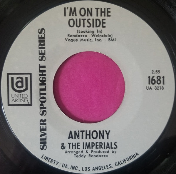 Little Anthony & The Imperials : I'm On the Outside (Looking In) / Hurt (7", RE, Styrene, All)