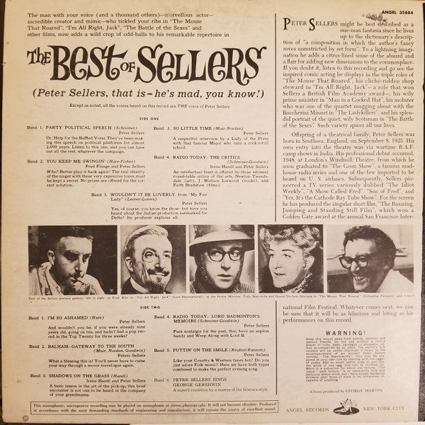 Peter Sellers : The Best Of Sellers (LP, Mono, RE)