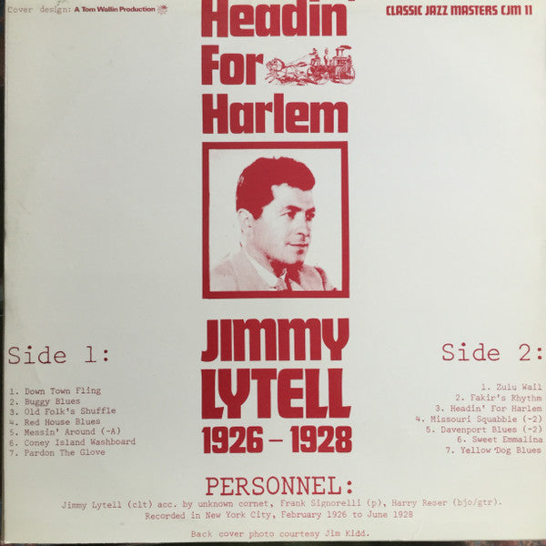 Jimmy Lytell : Headin' For Harlem - Jimmy Lytell 1926-1928 (LP, Comp)