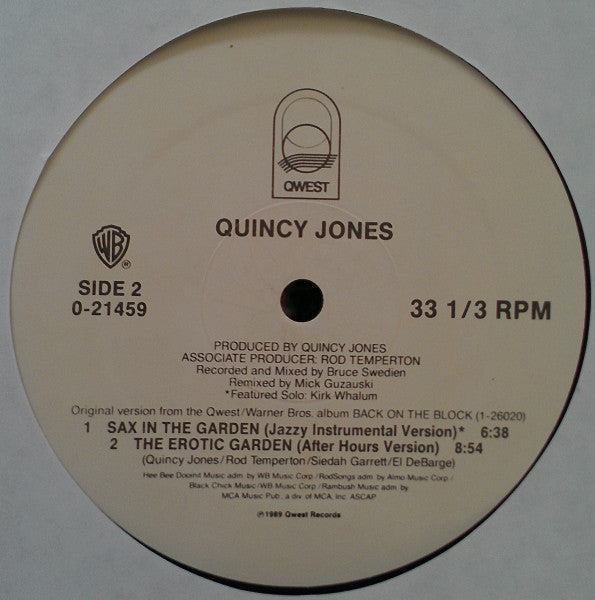 Quincy Jones : The Secret Garden (Sweet Seduction Suite) (12")