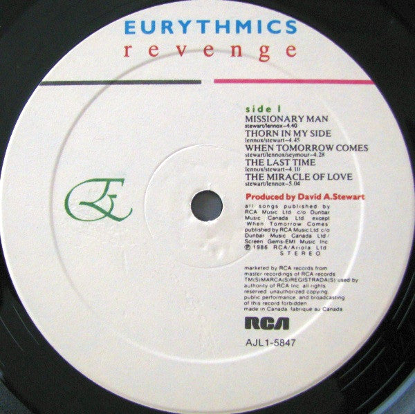 Eurythmics : Revenge (LP, Album)