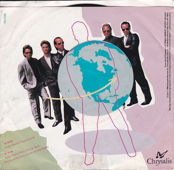 Huey Lewis & The News : Small World (7", RE, Styrene, Car)