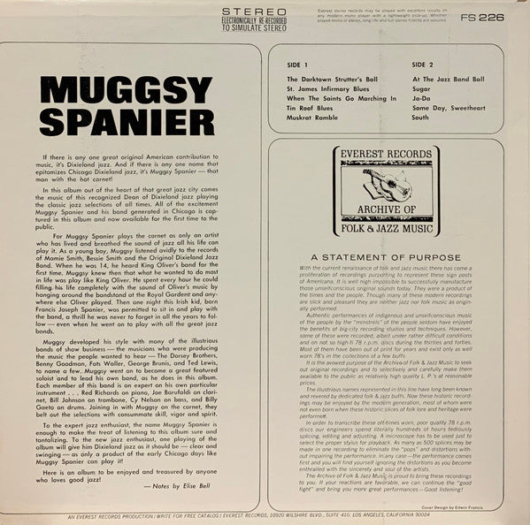 Muggsy Spanier : Muggsy Spanier (LP, Album, Ora)