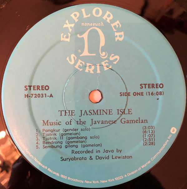 Unknown Artist : The Jasmine Isle (Javanese Gamelan Music) (LP, RP)