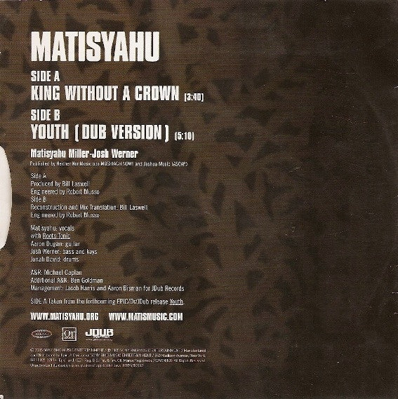 Matisyahu : King Without A Crown (7")