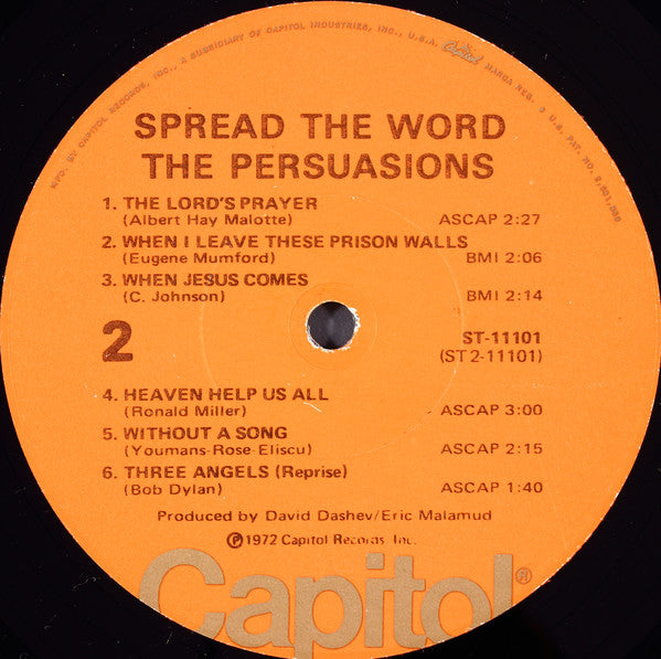 The Persuasions : Spread The Word (LP, Album, Los)