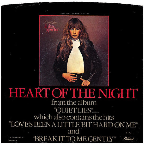 Juice Newton : Heart Of The Night (7", Single, Win)