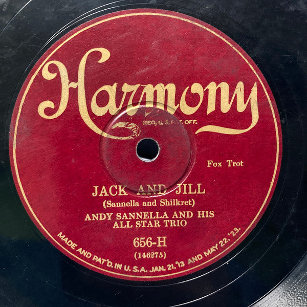 Andy Sannella And His All Star Trio : Rag Doll / Jack And Jill (Shellac, 10")