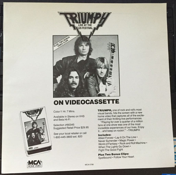 Triumph (2) : The Sport Of Kings (LP, Album, Pin)