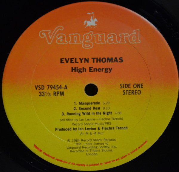 Evelyn Thomas : High Energy (LP, Album)