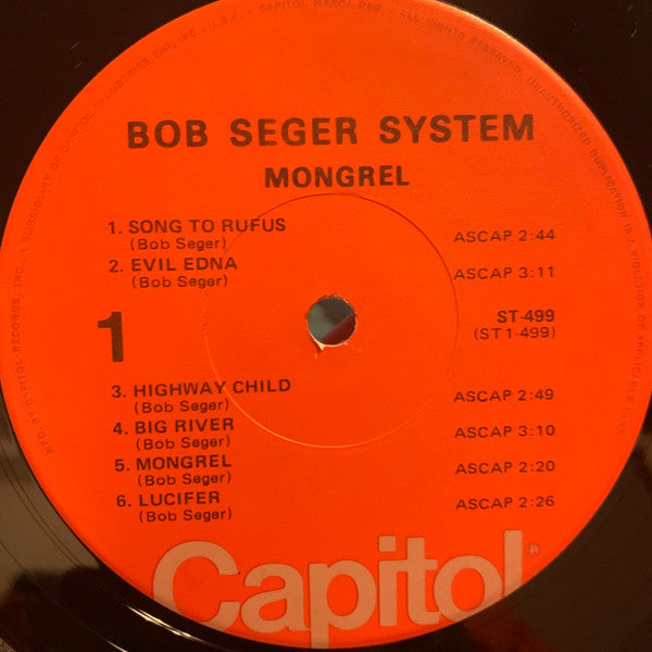 Bob Seger System : Mongrel (LP, Album, RE, Jac)