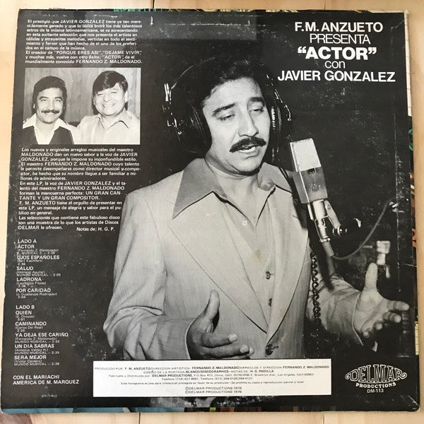 Javier Gonzalez (13) : F.M. Anzuelo Presenta Actor Con Javier González  (LP, Album)