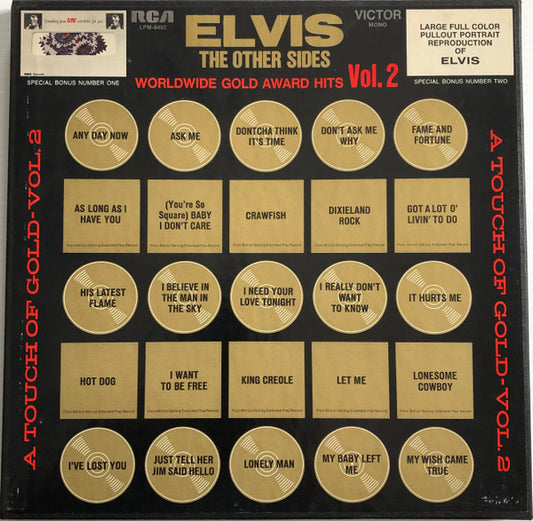 Elvis Presley : The Other Sides - Worldwide Gold Award Hits - Vol. 2 (4xLP, Comp, Mono, RE, Ind + Box, Tan)