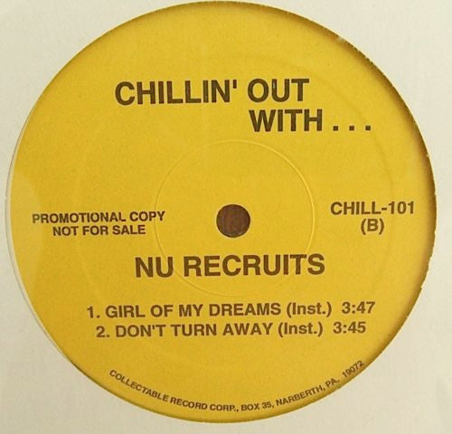 Nu Recruits : Chillin' Out With... (12", Promo)