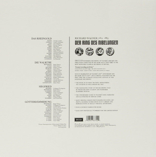 Wagner* / Solti* : Der Ring des Nibelungen (17xCD, Album, RE, RM + Blu-ray, Blu-ray-A + DVD-V )