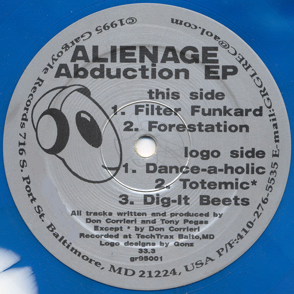 Alienage : Abduction EP (12", EP, Blu)