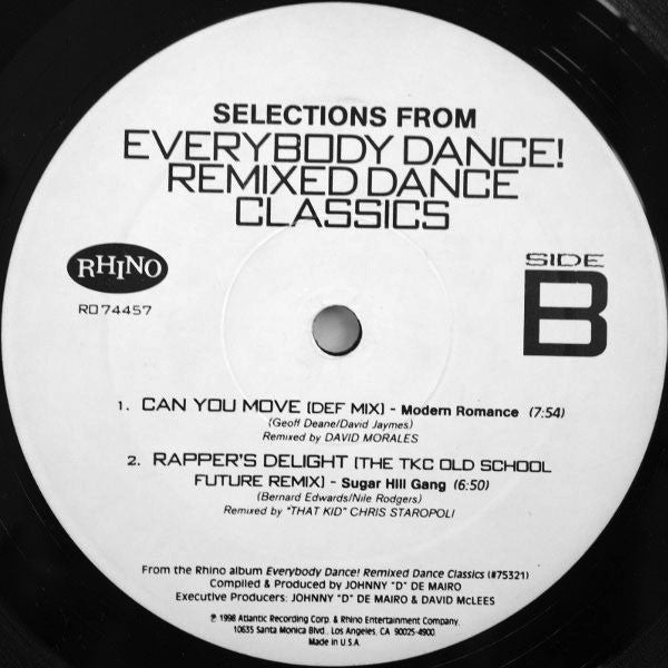 Various : Selections From Everybody Dance! Remixed Dance Classics (12")