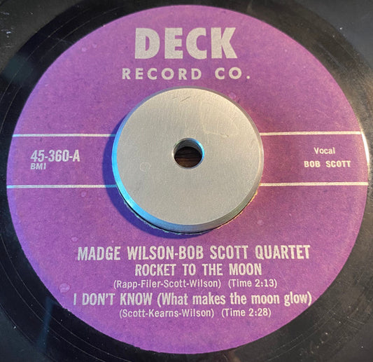 Madge Wilson - Bob Scott Quartet : Rocket To The Moon EP (7", EP)