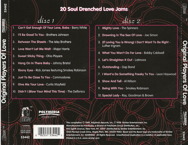 Various : Original Players Of Love (2xCD, Comp)