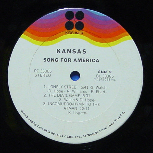 Kansas (2) : Song For America (LP, Album, Ter)