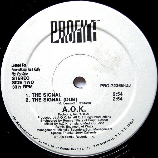 A.O.K. : Shack It Up  (12", Promo)