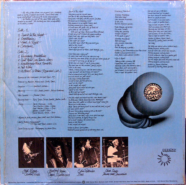 Manfred Mann's Earth Band : Nightingales & Bombers (LP, Album, Pit)