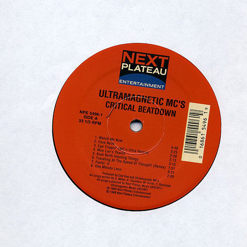 Ultramagnetic MC's : Critical Beatdown (LP, Album, RE)