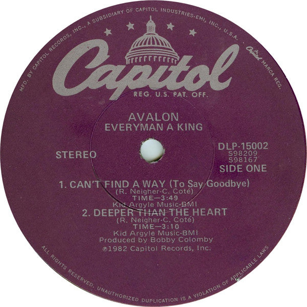 Avalon (17) : Everyman A King (12", MiniAlbum)