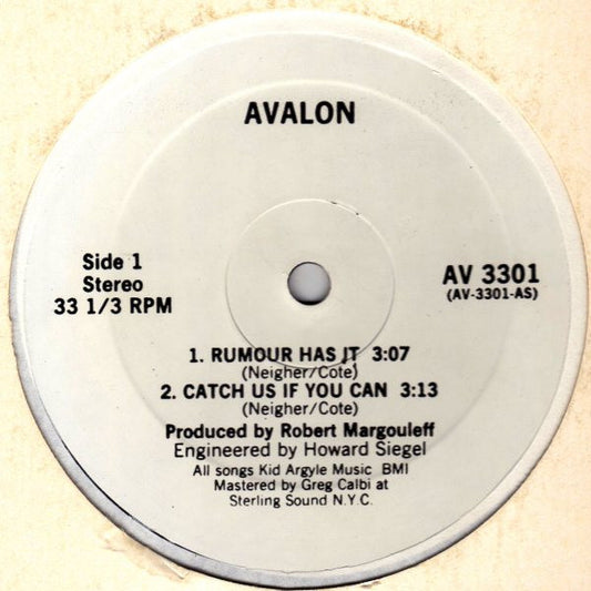 Avalon (17) : Rumour Has It / Catch Us If You Can / Messin' With My Baby / Blackmail (12")