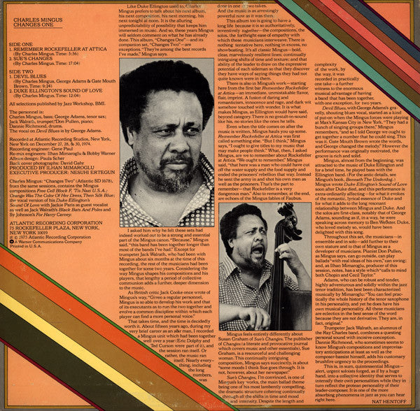 Charles Mingus : Changes One (LP, Album, Pre)