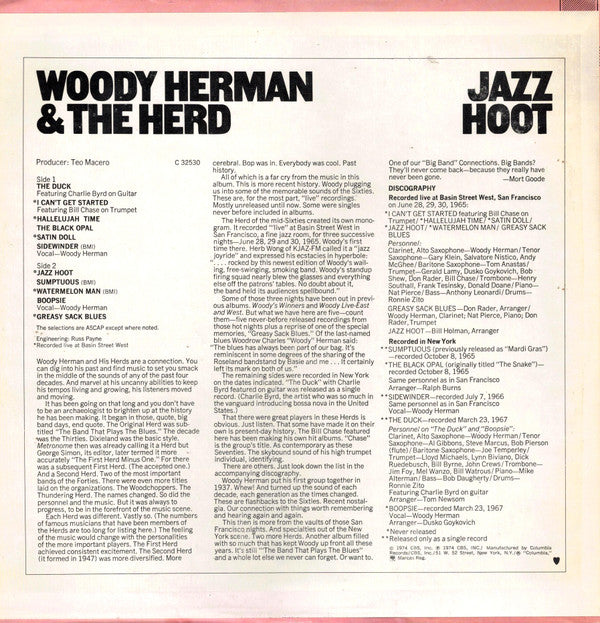 Woody Herman And The Swingin' Herd : Jazz Hoot (LP, Comp)