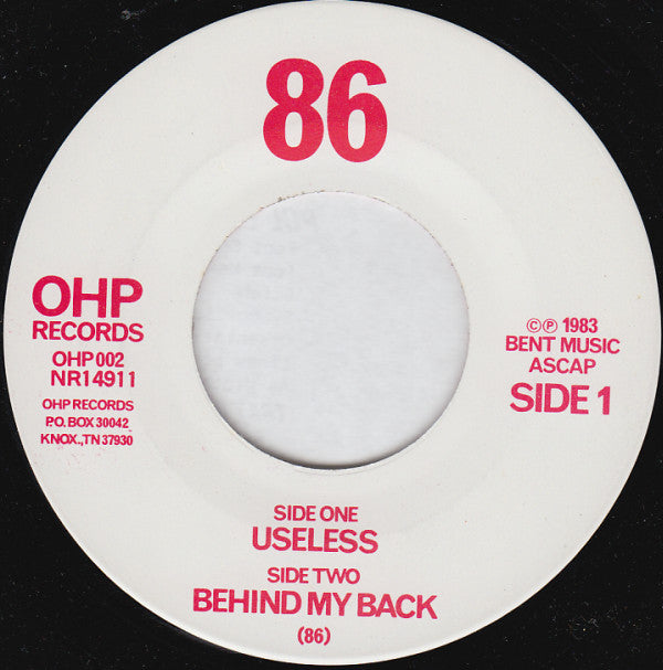 86 (2) : Useless (7", Single)