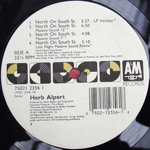 Herb Alpert : North On South St. (12")