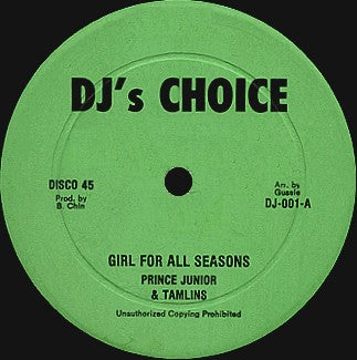 Prince Junior & The Tamlins / Prince Junior : Girl For All Seasons / Groovy Kind Of Love (12")