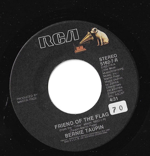 Bernie Taupin : Friend OF The Flag (7", Single)