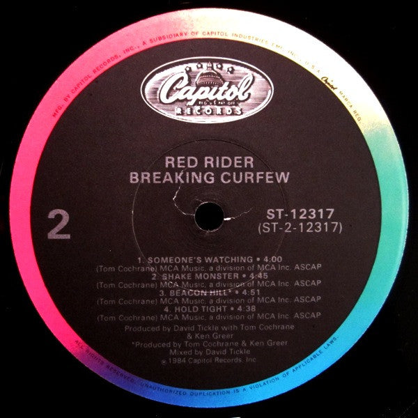 Red Rider : Breaking Curfew (LP, Album)