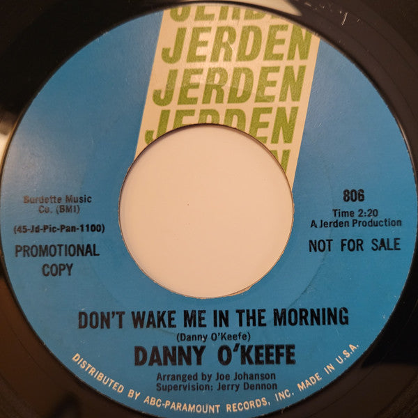 Danny O'Keefe : That Old Sweet Song / Don't Wake Me In The Morning (7", Single, Promo, Styrene)