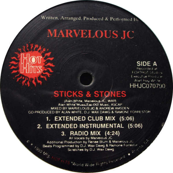 Marvelous JC : Sticks & Stones (12")