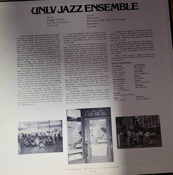 Unlv Jazz Ensemble : Live on European Tour (LP)