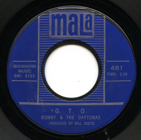 Ronny & The Daytonas : G.T.O. / Hot Rod Baby (7", Single, Styrene, Bes)