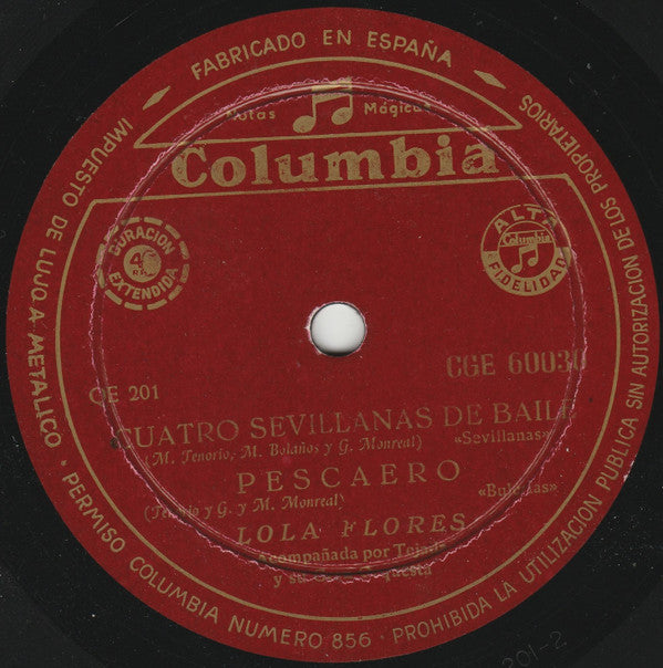 Lola Flores Con Tejada Y Su Gran Orquesta : Olé Dolores (7", EP)