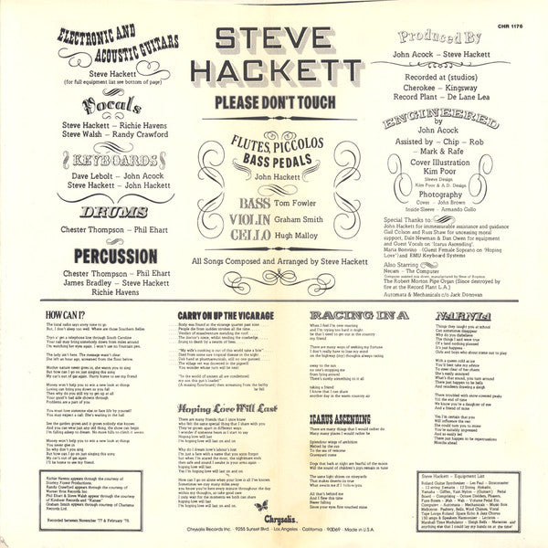 Steve Hackett : Please Don't Touch! (LP, Album)