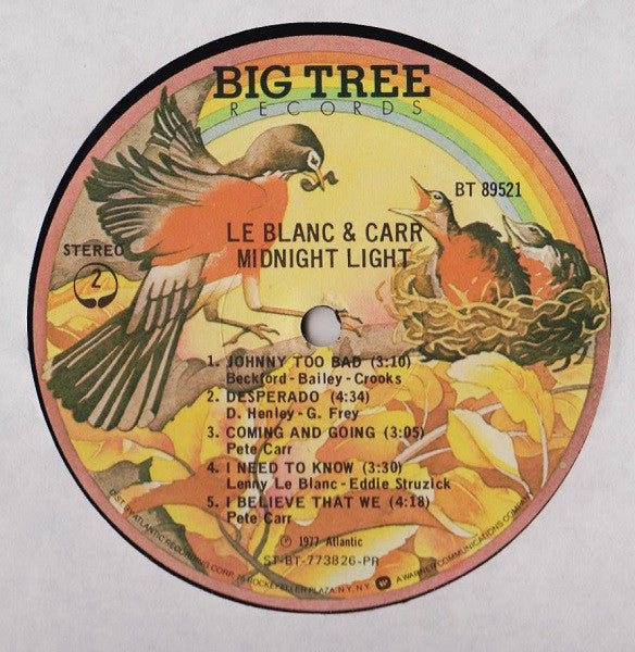 LeBlanc & Carr : Midnight Light (LP, Album, PR )