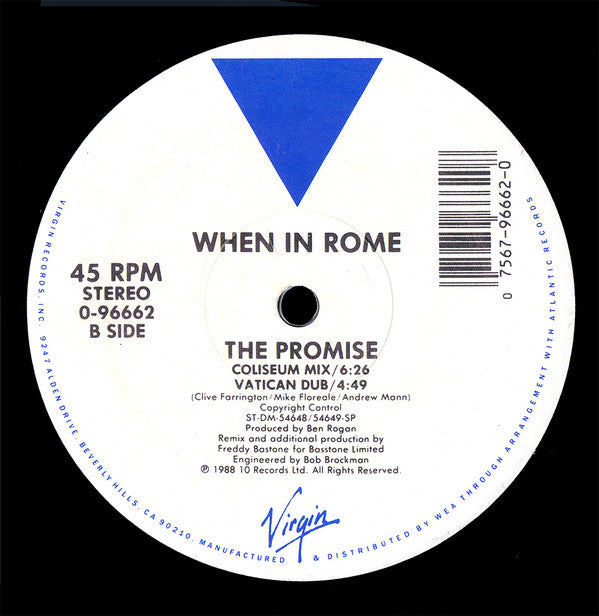 When In Rome : The Promise (12")