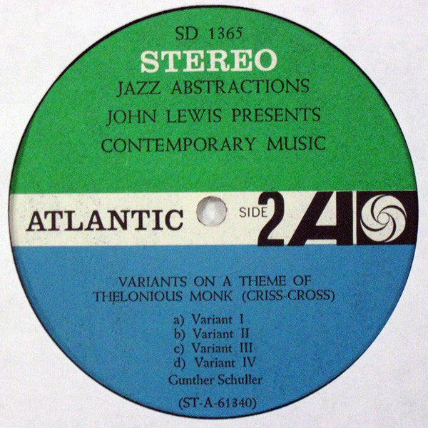 John Lewis (2) : Jazz Abstractions (LP, Album)