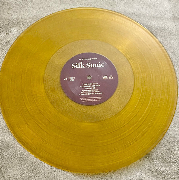 Silk Sonic : An Evening With Silk Sonic (LP, Album, Yel)