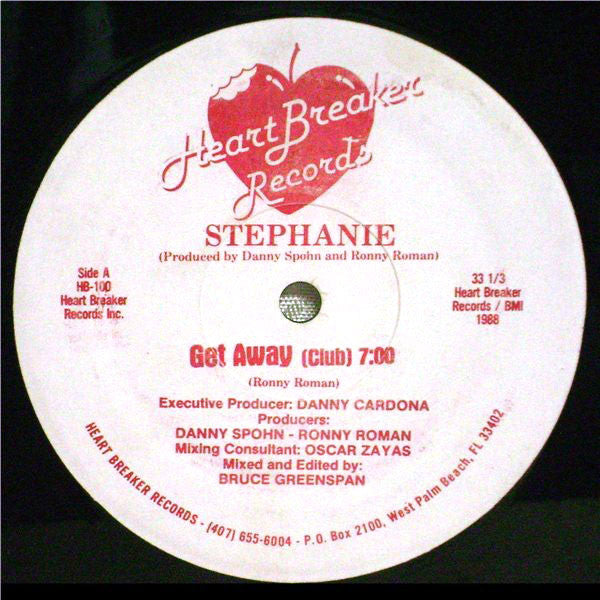 Stephanie (3) : Get Away (12", Single, Whi)