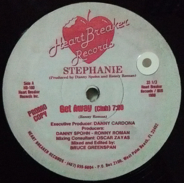 Stephanie (3) : Get Away (12", Single, Whi)