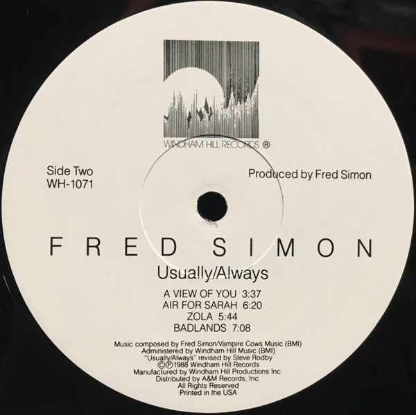 Fred Simon (3) : Usually / Always (LP, Album)